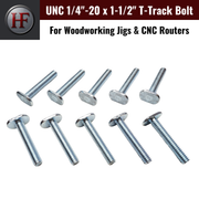 UNC 1/4"-20 x 1-1/2" T-Track Bolts (20 pcs)